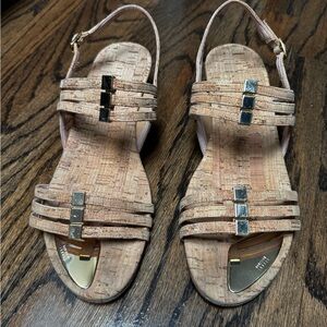 Stuart Weitzman Natural Cork Sandal
